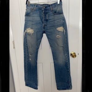 Levi Denim Slim Straight ripped Jeans